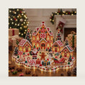 Christmas 3D Magical Village Gem Art Kit, DIY Gingerbread House Set