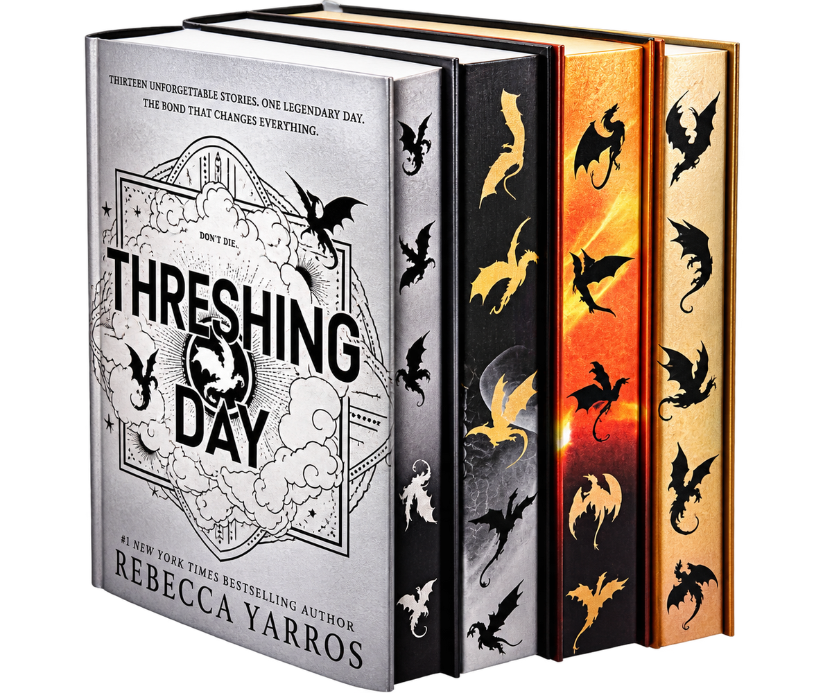 The Empyrean Wing and Claw Series 4-Book Collection: Fourth Wing, Iron Flame, Onyx Storm, Threshing Day by Rebecca Yarros